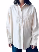 CW beige skjorta i linmix