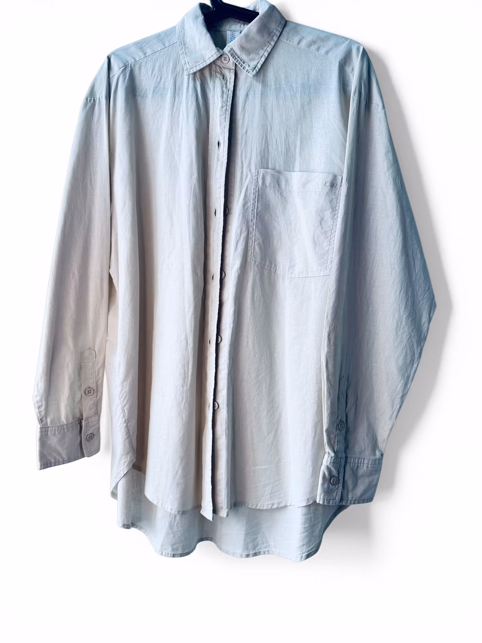 CW beige skjorta i linmix