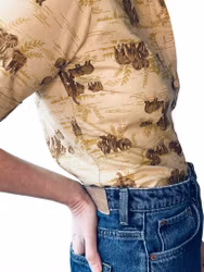 Vintage bomullsskjorta med elefanter