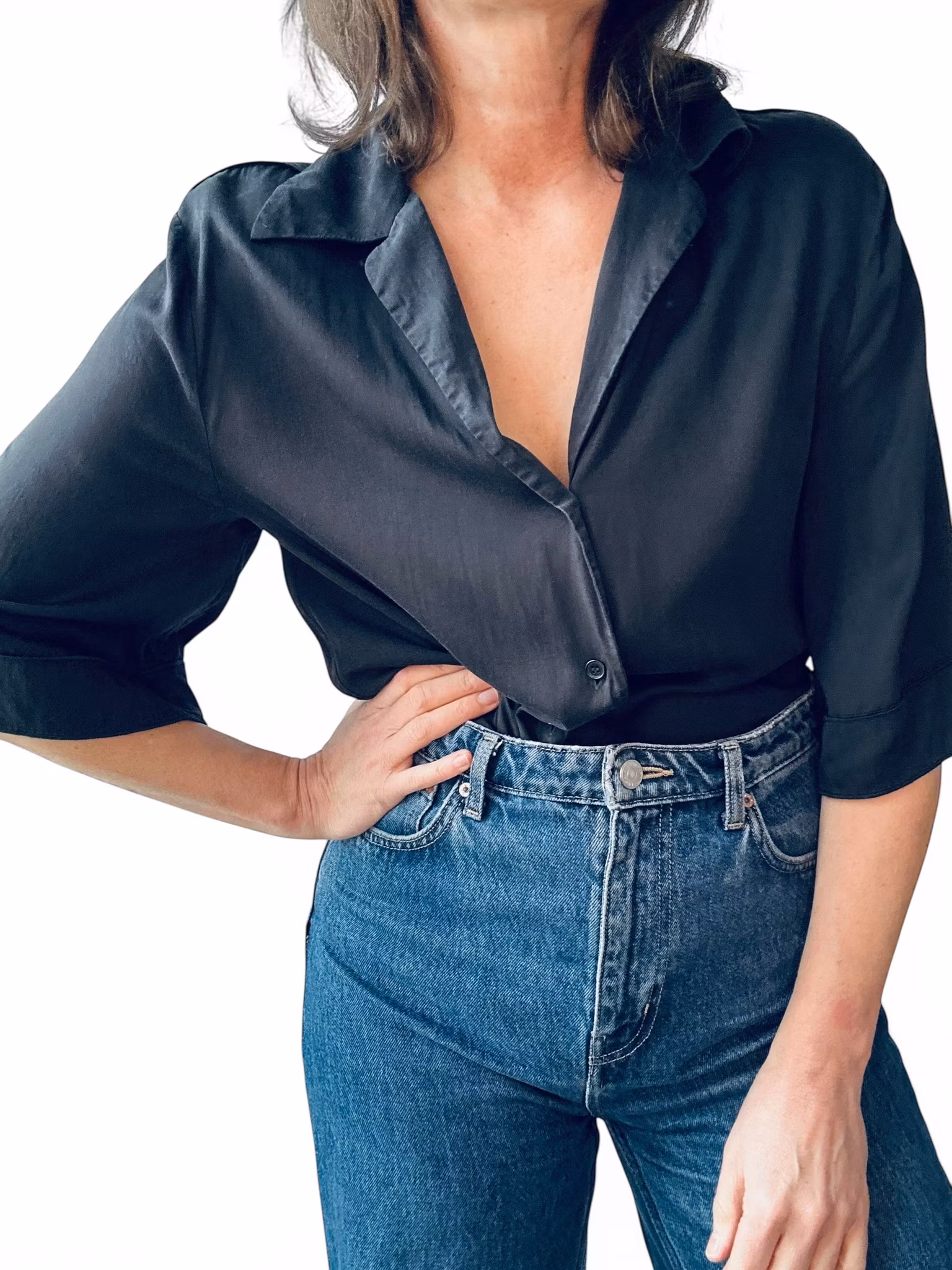 ACNE STUDIOS svart skjorta