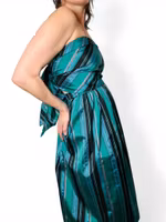 Vintage grönskimrande klänning