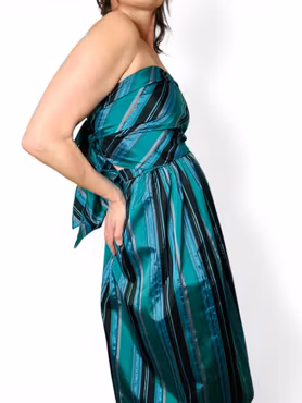 Vintage grönskimrande klänning