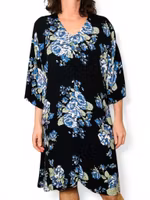 GANNI blommig klänning i viskos