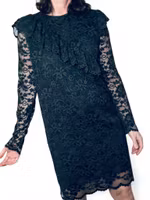 GANNI grön spetsklänning