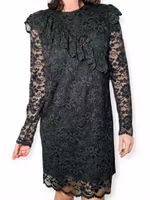 GANNI grön spetsklänning