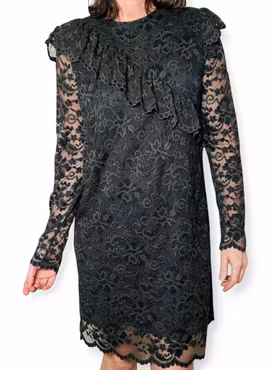 GANNI grön spetsklänning