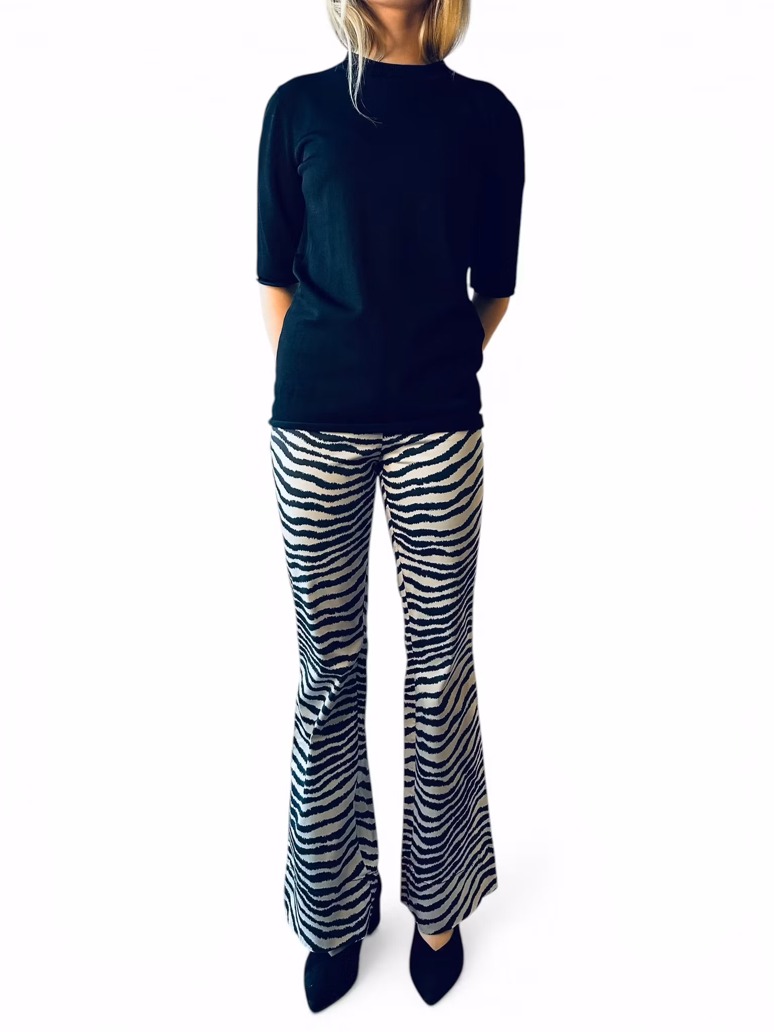 BY MALENE BIRGER zebrarandiga byxor