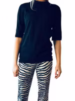 SPORTMAX finstickad svart topp