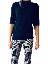 SPORTMAX finstickad svart topp