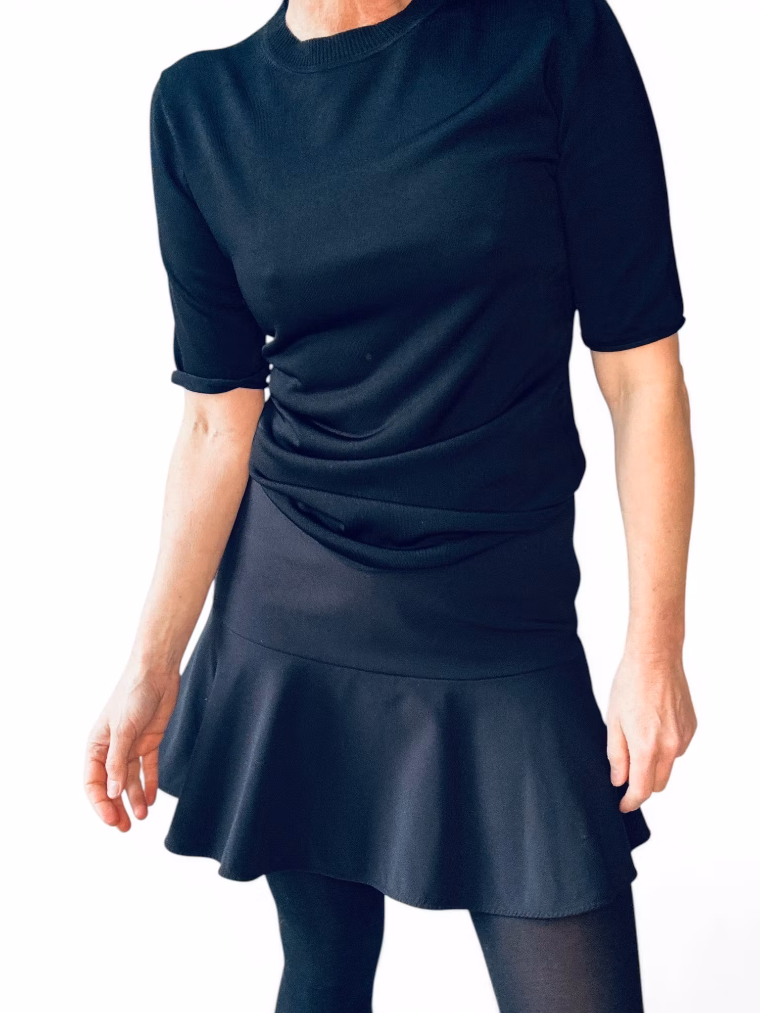 SPORTMAX finstickad svart topp