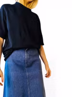 COS finstickad mörkblå topp