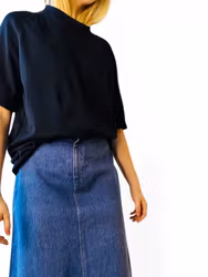 COS finstickad mörkblå topp