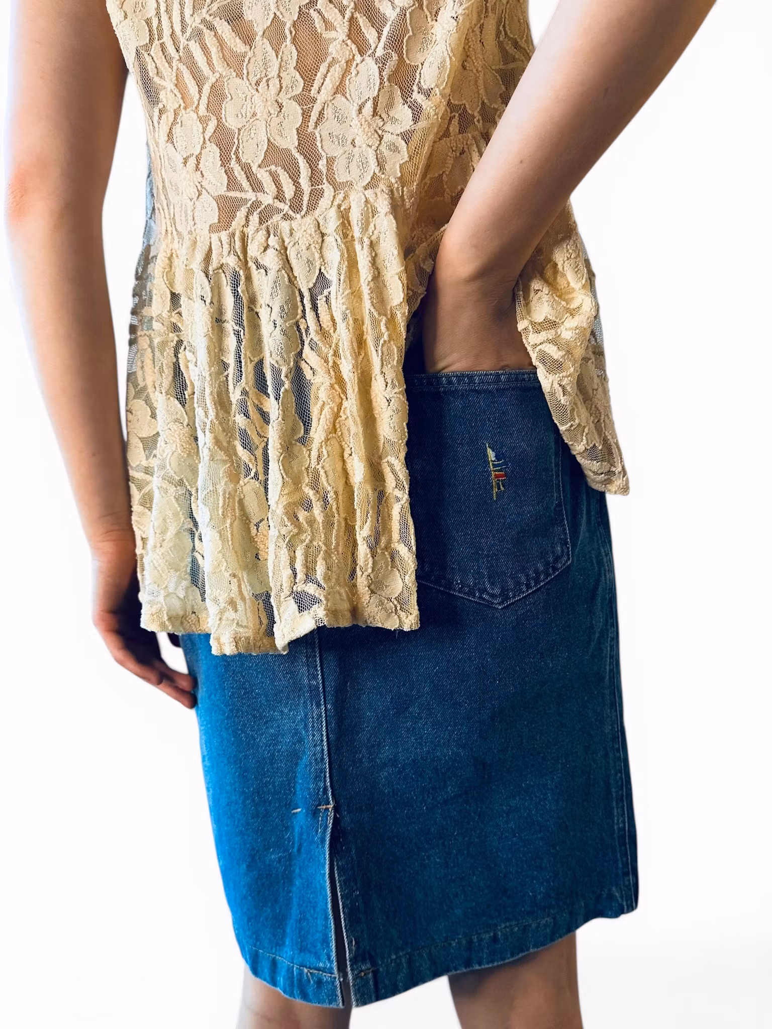 Vintage jeanskjol - 80-tal