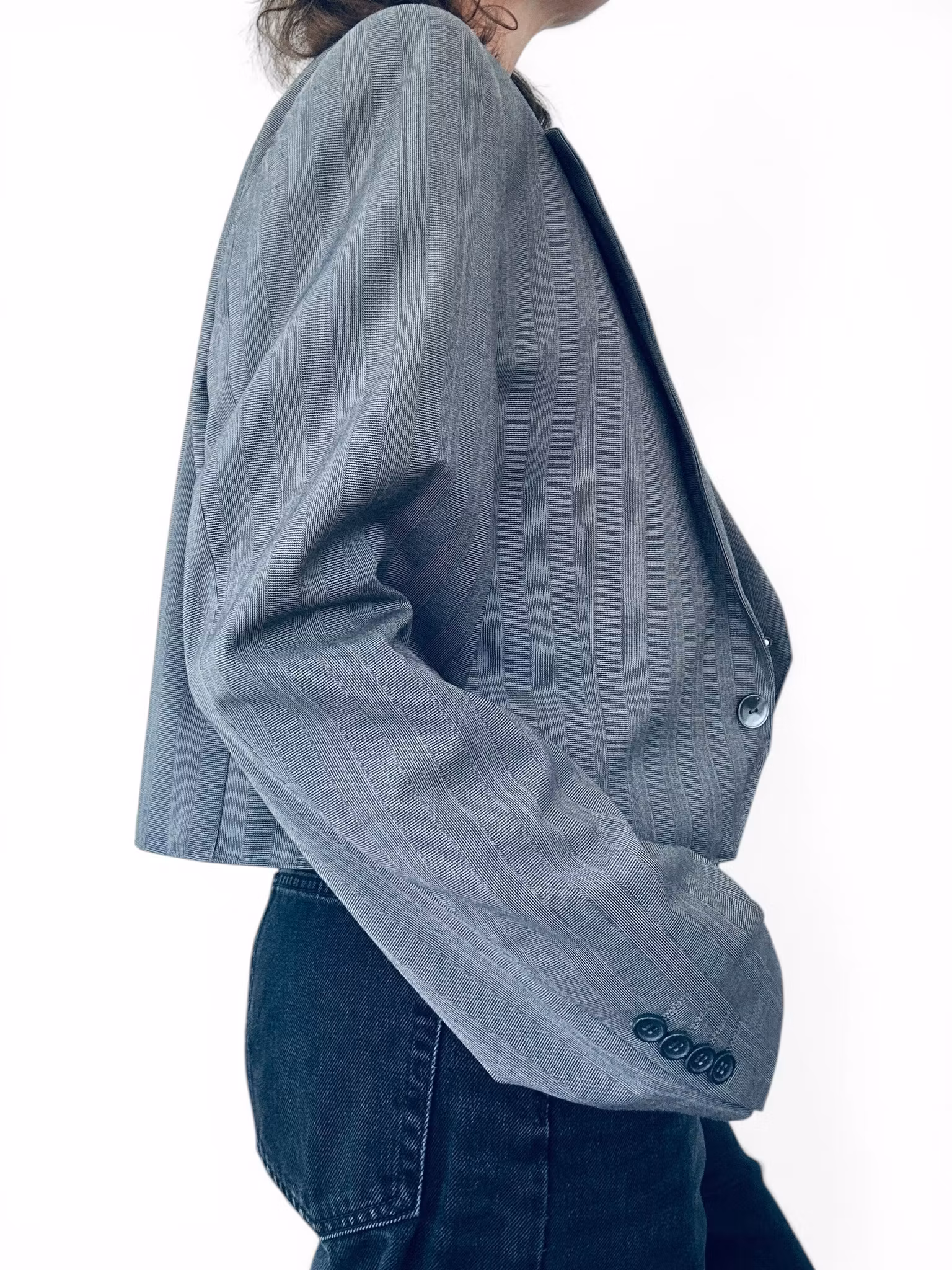 REMAKE: Set - croppad blazer + lace apron skirt