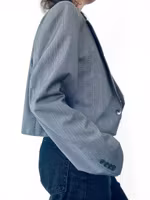 REMAKE: Set - croppad blazer + lace apron skirt