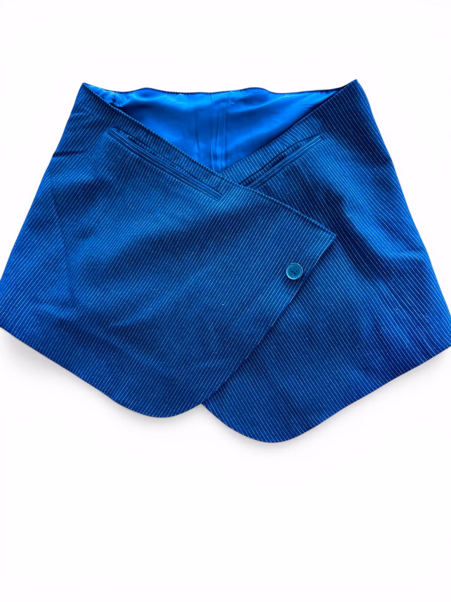 REMAKE: Kristrecksrandigt set - croppad blazer + apron skirt