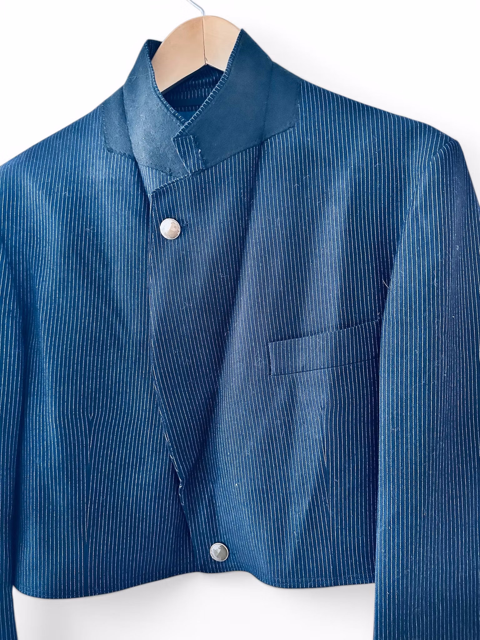 REMAKE: Kristrecksrandigt set - croppad blazer + apron skirt