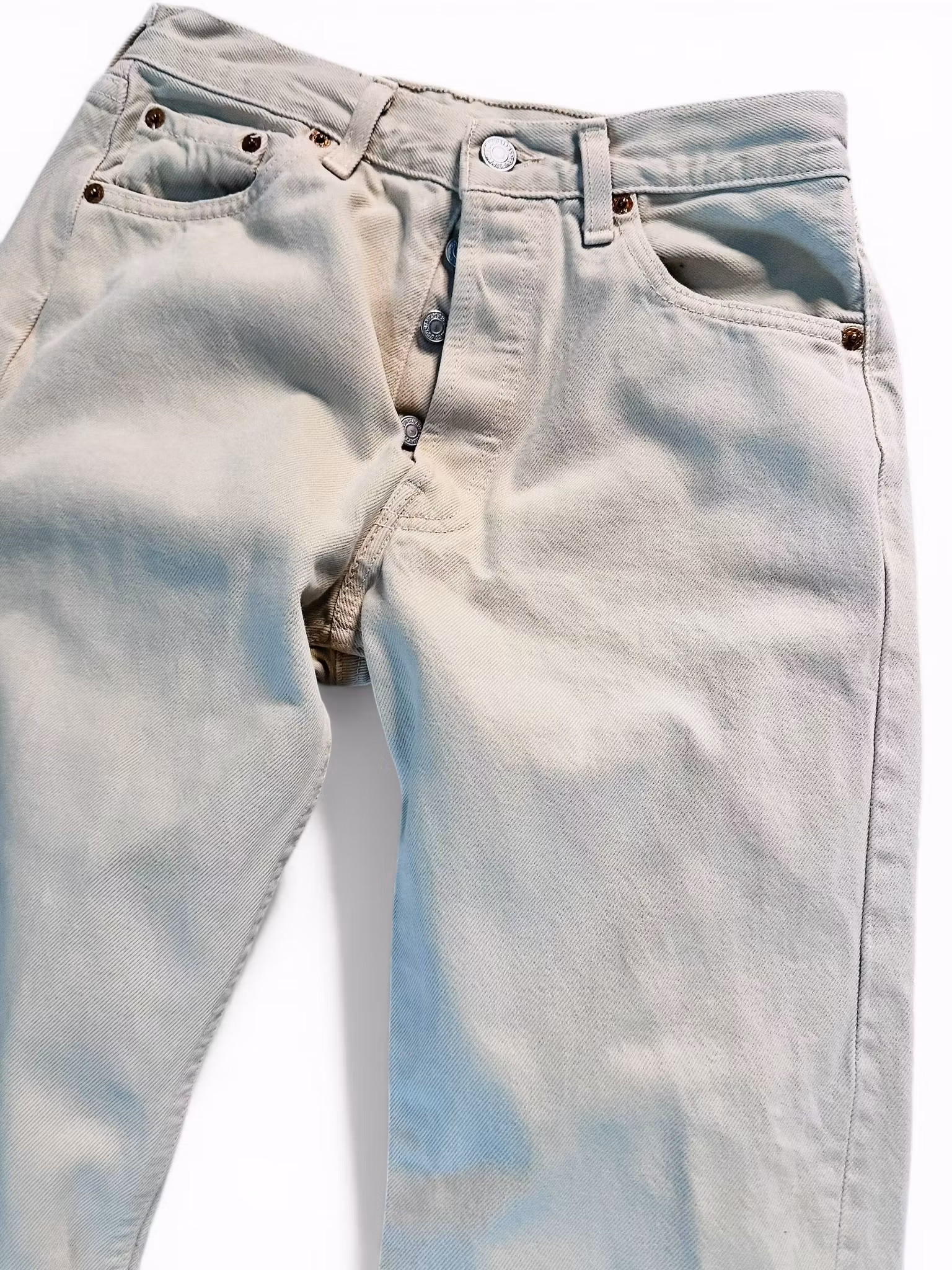 Vintage LEVI'S 501 29/34 beige upplagda