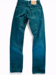 Vintage LEVI'S 501 28/34 gröna - Made in USA