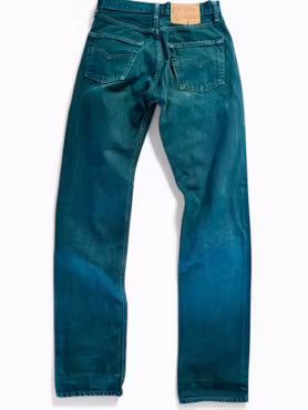 Vintage LEVI'S 501 28/34 gröna - Made in USA