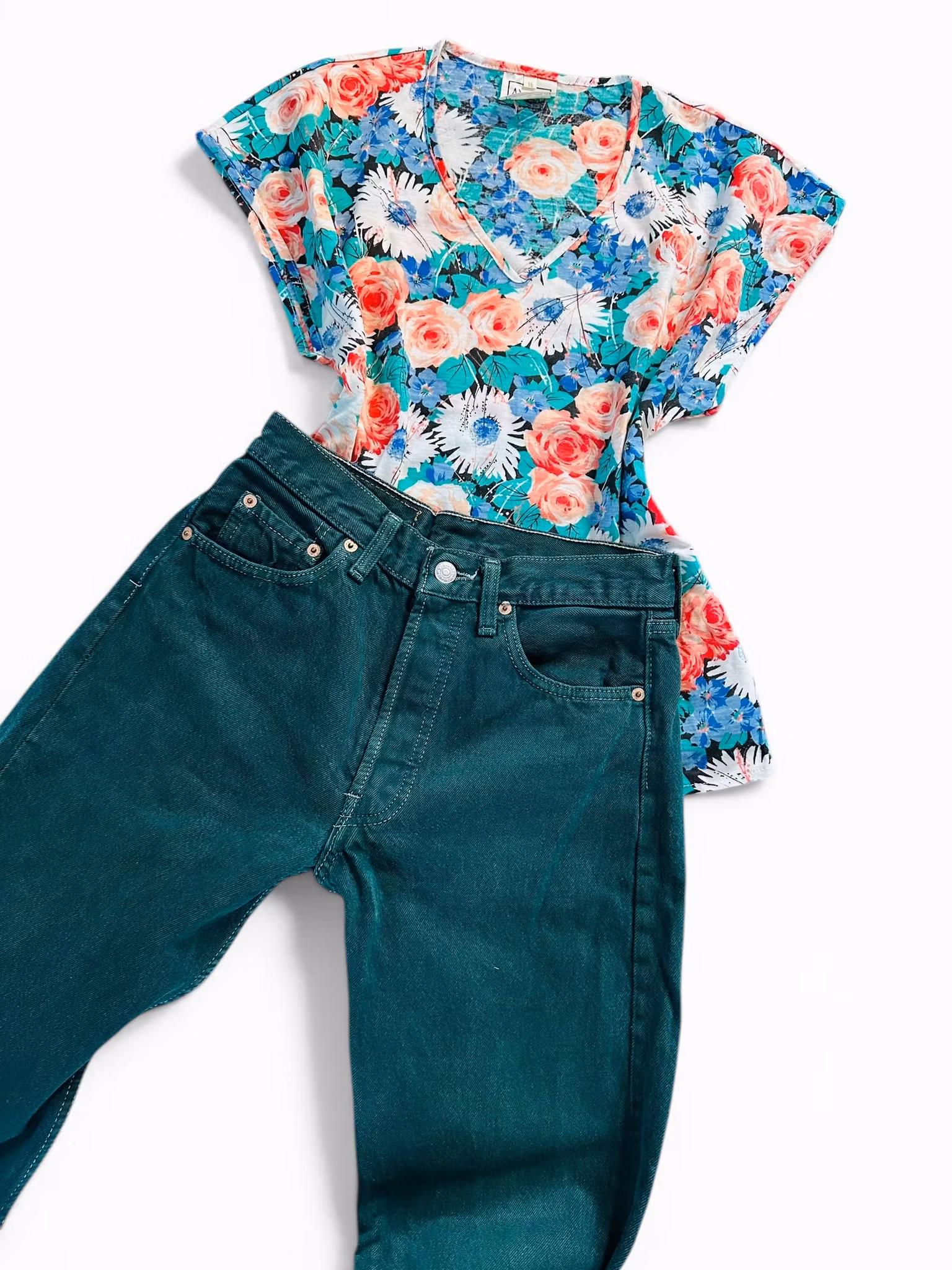 Vintage blommig tisha