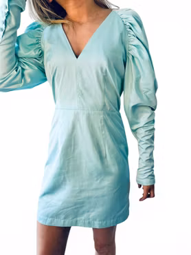 ROTATE klänning i aquamarin