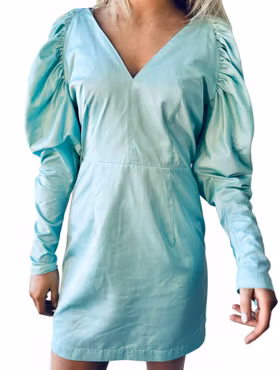 ROTATE klänning i aquamarin