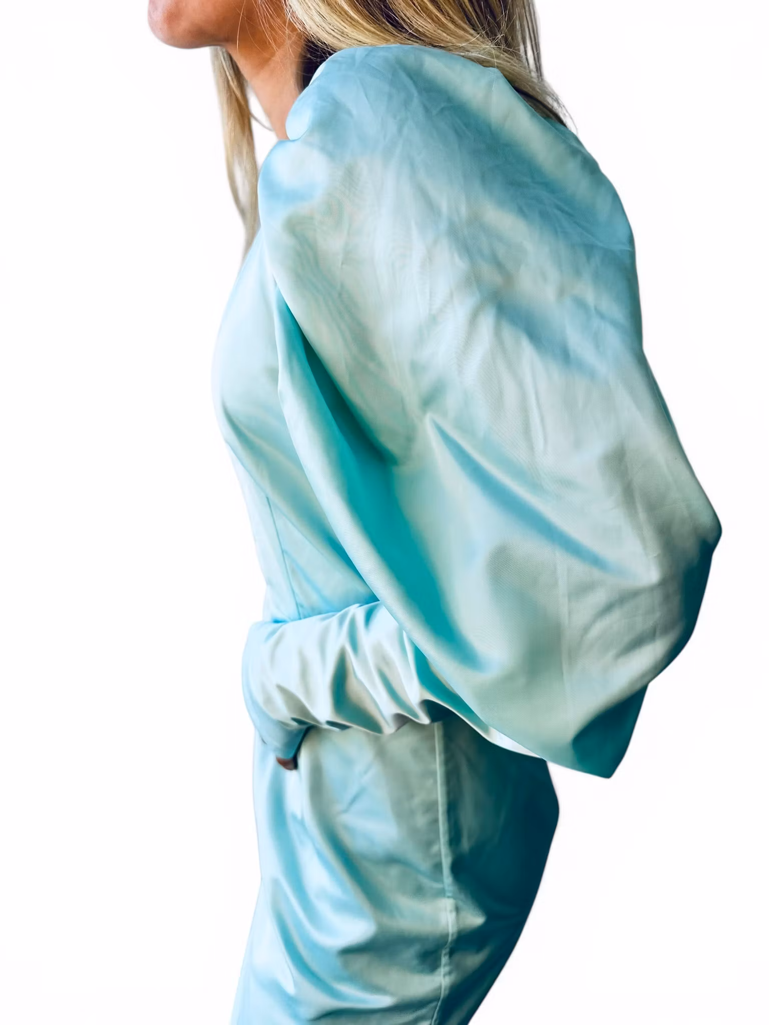 ROTATE klänning i aquamarin