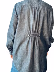 Vintage jeansskjorta med Napoleon-knäppning