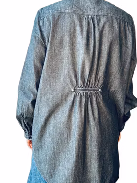 Vintage jeansskjorta med Napoleon-knäppning