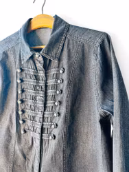 Vintage jeansskjorta med Napoleon-knäppning