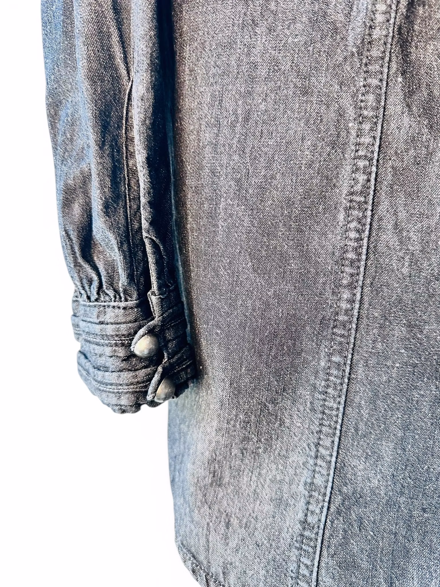 Vintage jeansskjorta med Napoleon-knäppning