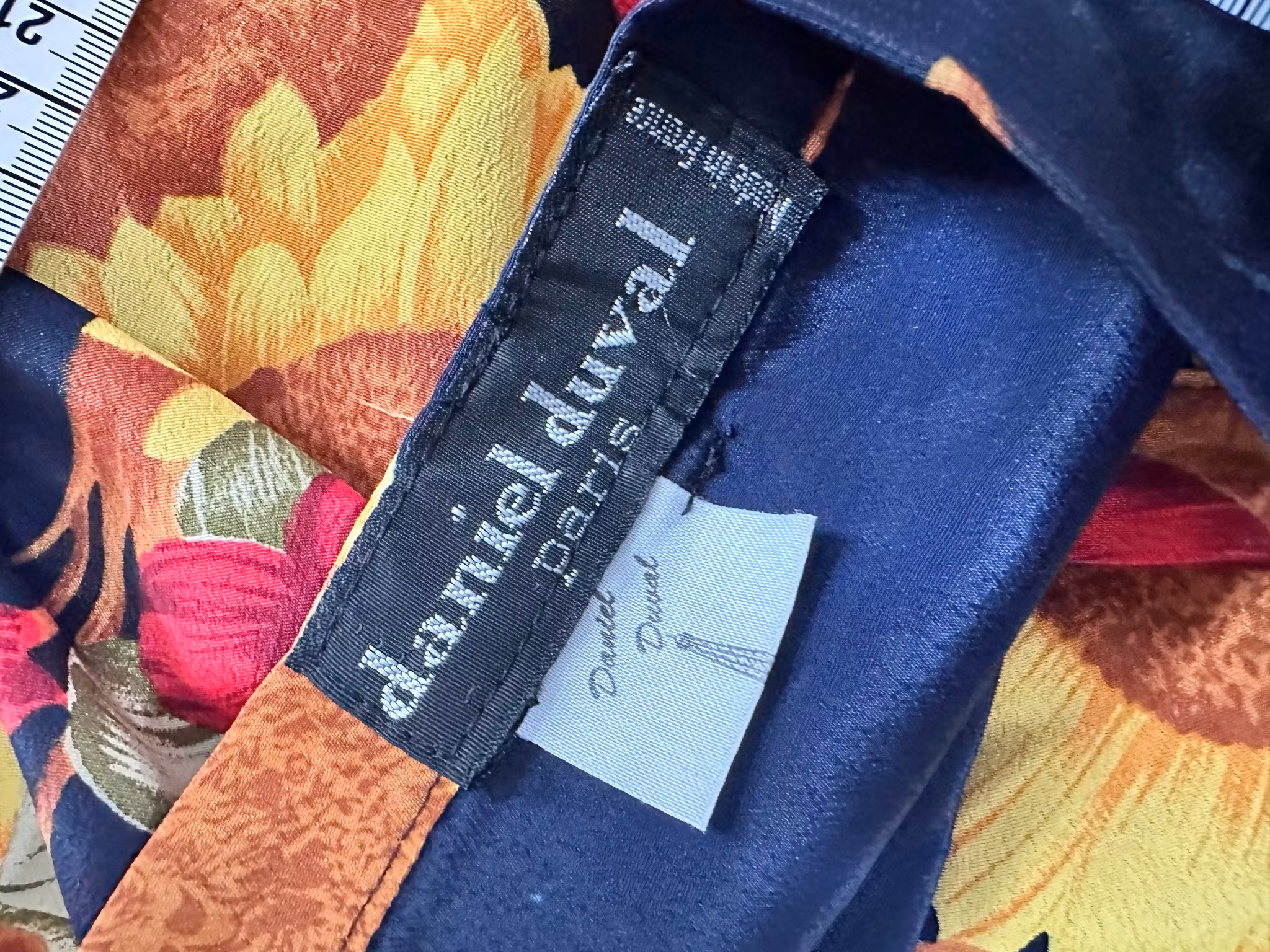 Vintage blommig wrapkjol