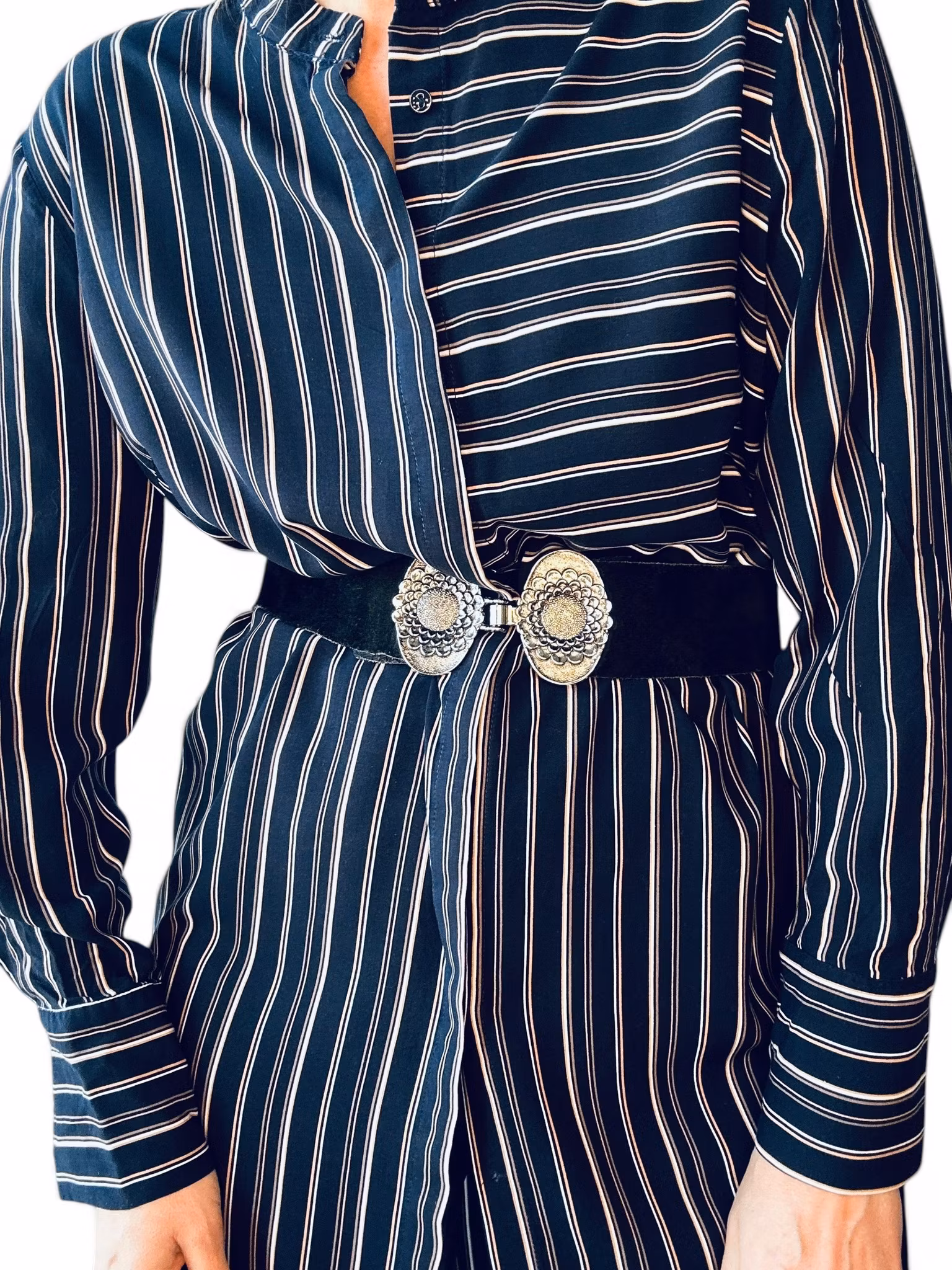 Randig storskjorta i viskos