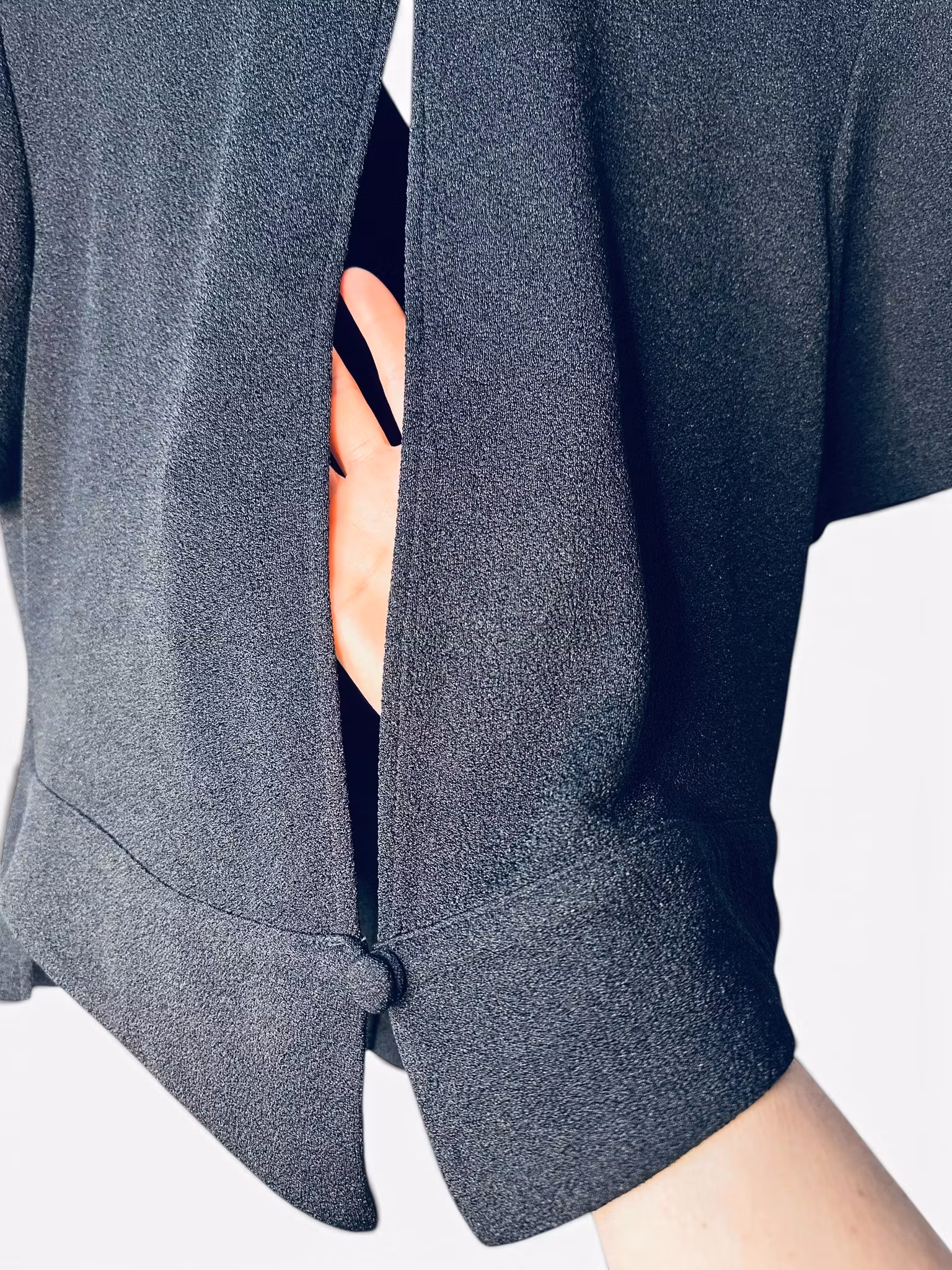 VINTAGE svart blus med öppen rygg