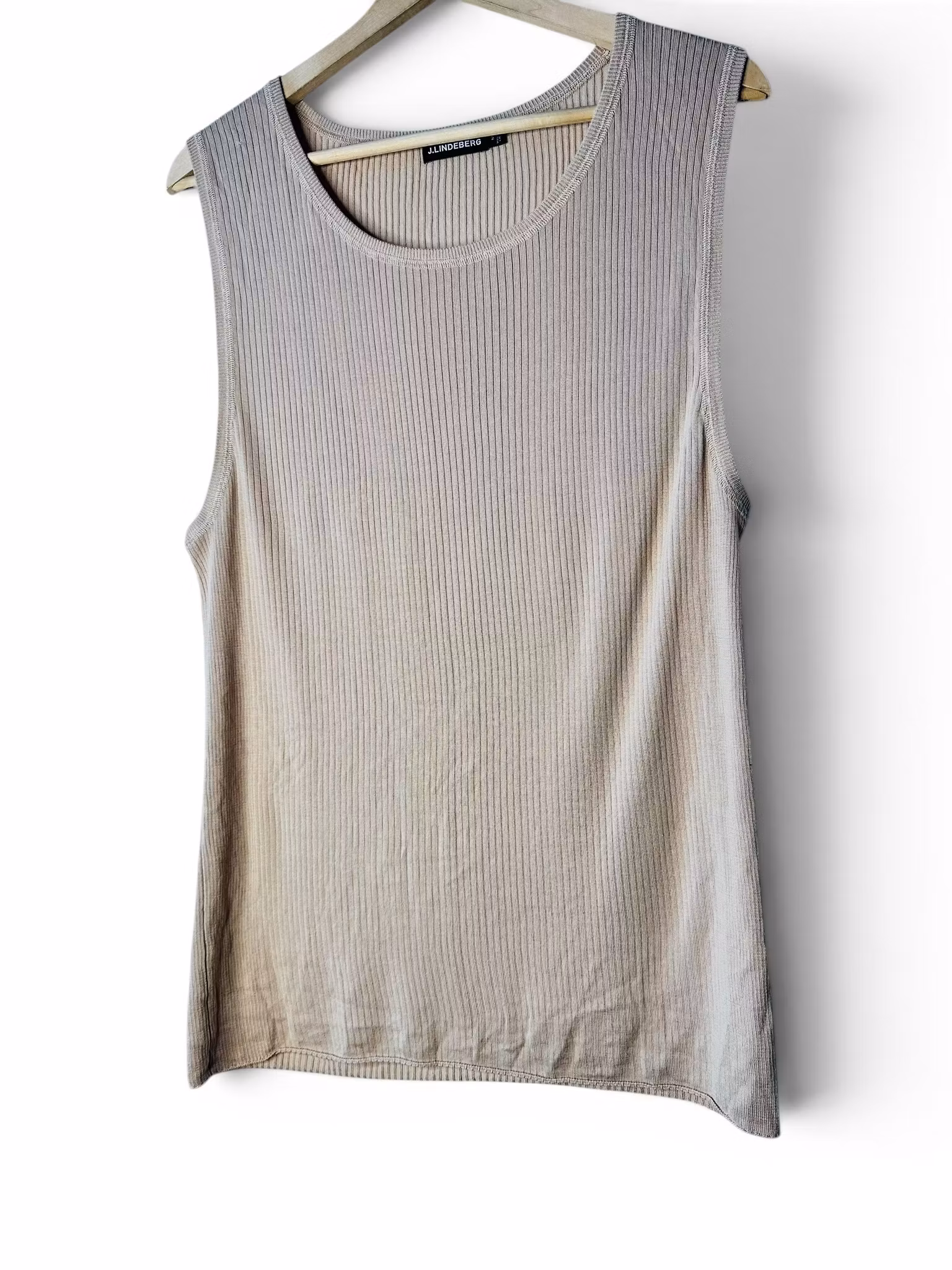 J LINDEBERG ribbad topp i sidenmix