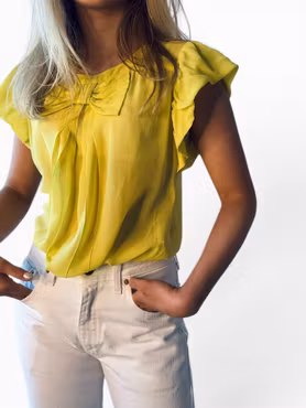 LIPSY neongul sidenblus