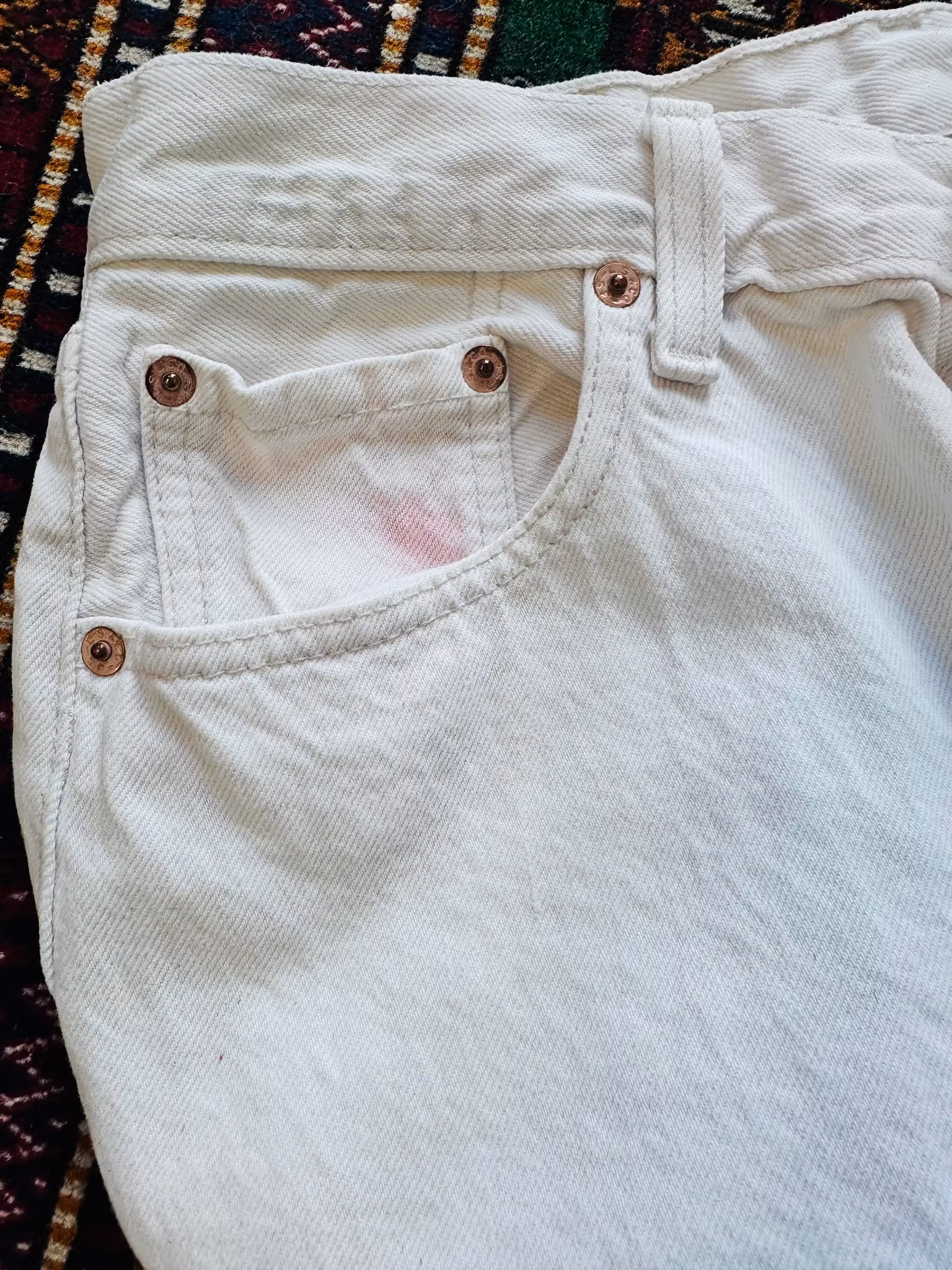 LEVI'S vintage 501 30/34" vita "Made in U.S.A."