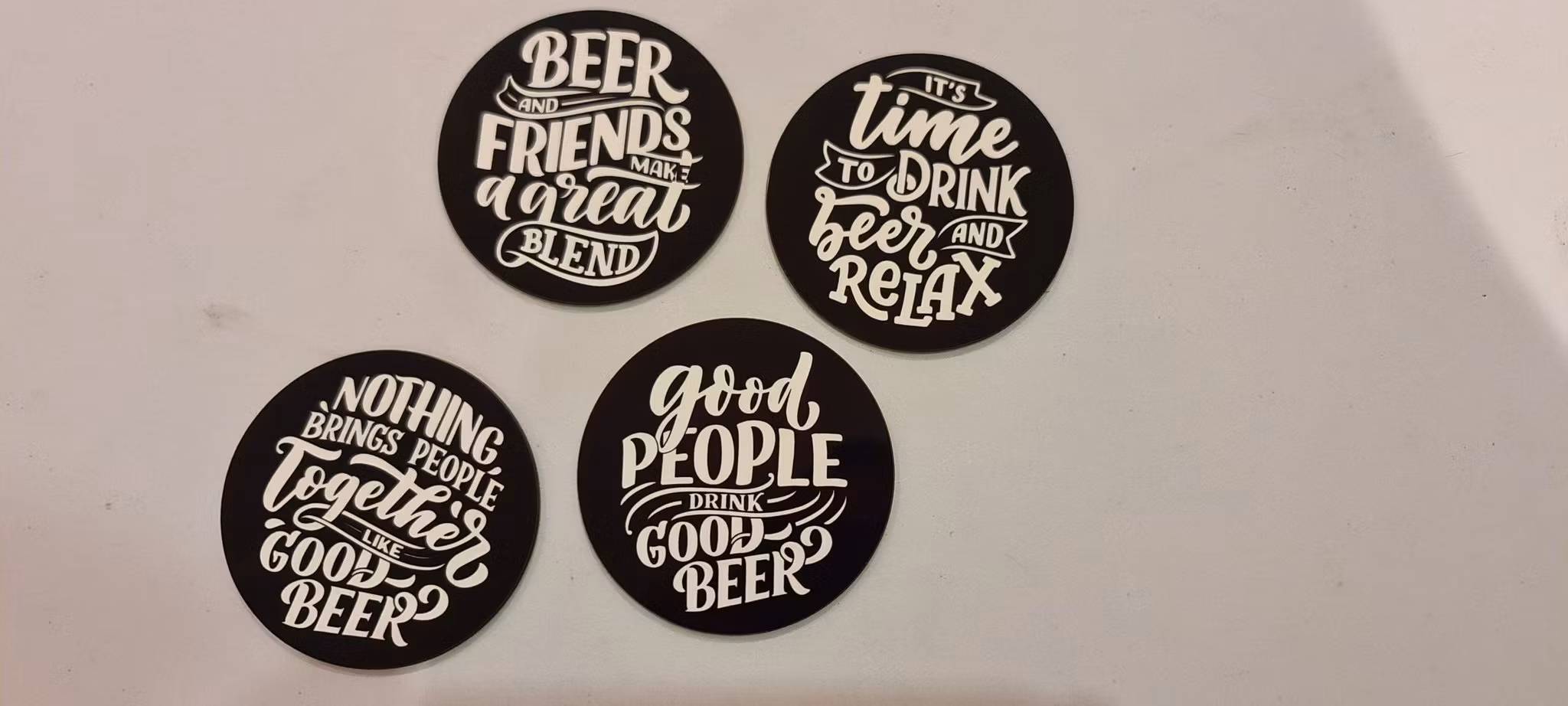 4-Pack glasunderlägg Beer