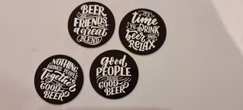 4-Pack glasunderlägg Beer