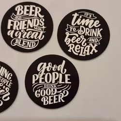 4-Pack glasunderlägg Beer