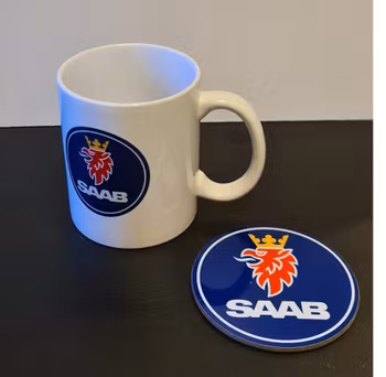 Mugg inkl underlägg