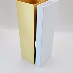 Designvas – guld/vit