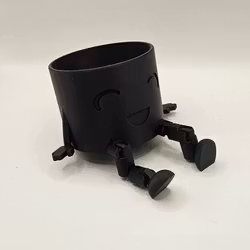 Kruka med ben och glad min – 7 cm