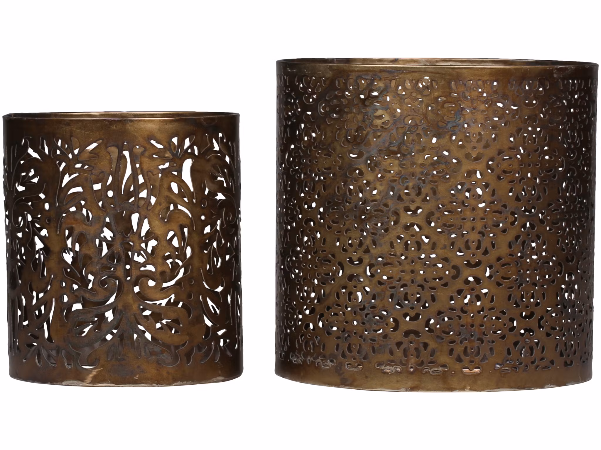 Ljushållare med mönster i antik mässing L