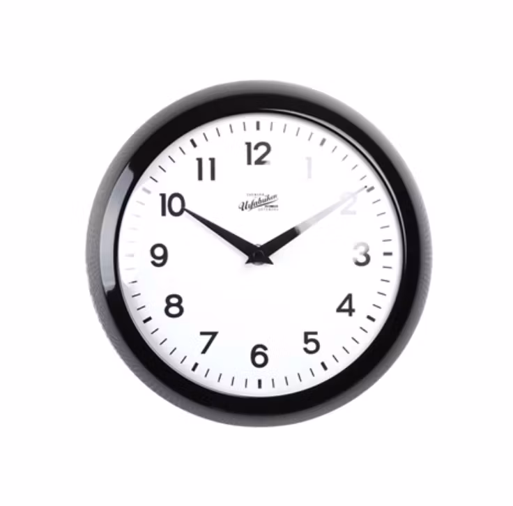 Väggklocka Svart