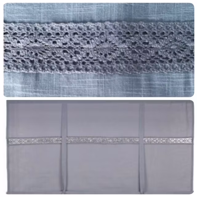 Hissgardin blå 100 cm