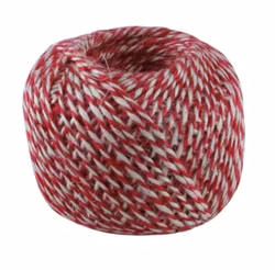 Jutesnöre Röd/Vit Melerat