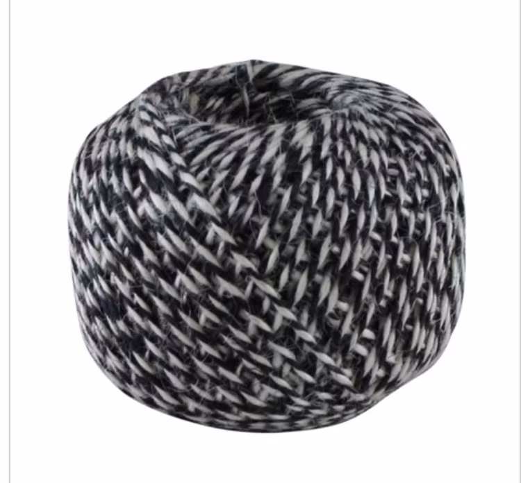 Jutesnöre Svart/Vit Melerat