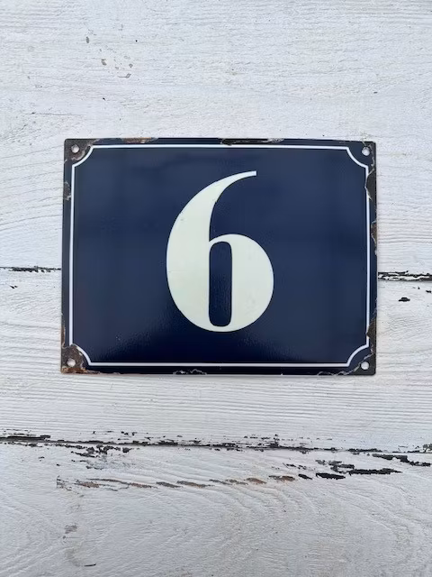 Nummerskylt 6